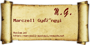 Marczell Gyöngyi névjegykártya