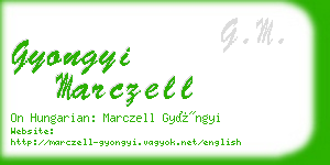 gyongyi marczell business card